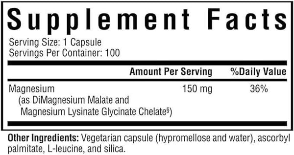 Optimal Magnesium - 150 mg - 100 Vegetarian Capsules - Seeking Health