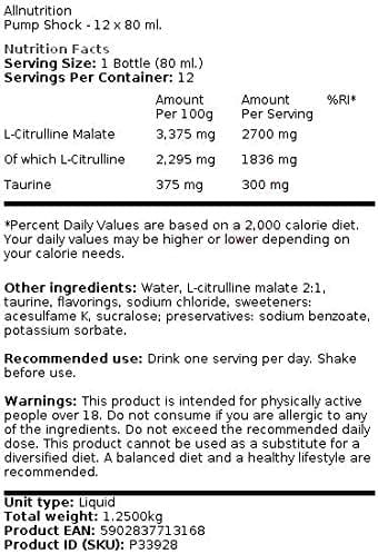 Allnutrition Pump Shock - 12 x 80 ml