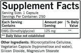 DMG (Dimethylglycin)- 125 mg- hypoallergen- 250 Kapseln- Kirkman