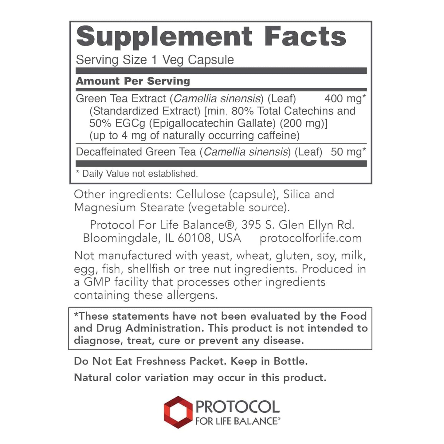 Extract de ceai verde EGCG 90 Vegcaps - Protocol pentru echilibrul vieții