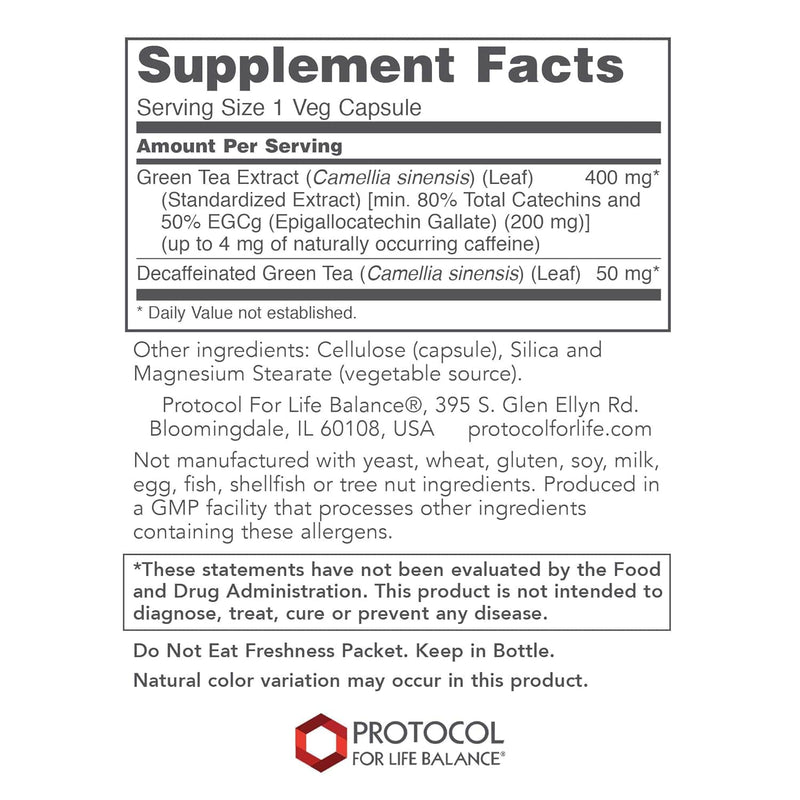 EGCg Green Tea Extract 90 vegcaps - Protocol For Life Balance