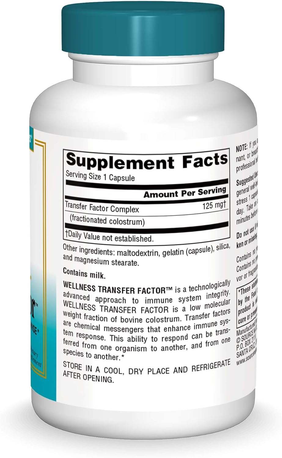 Factor de transfer de wellness- 125 mg- 60 CAPS veggie- Naturale sursă