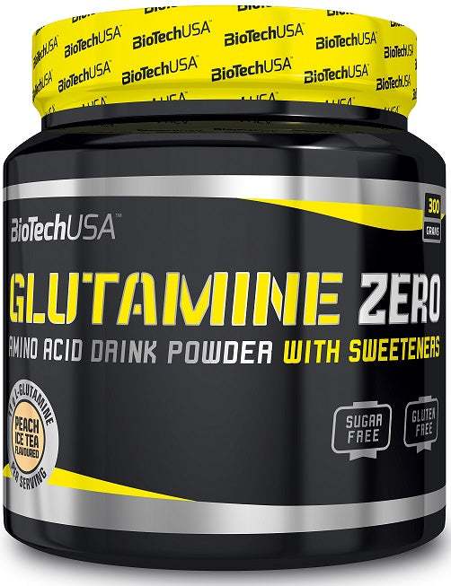 BioTechUSA Glutamine Zero, Peach Ice Tea - 300 grams