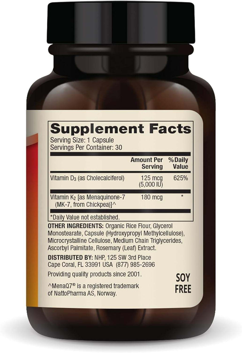Vitaminas D3 K2, 30 cápsulas - Dr Mercola