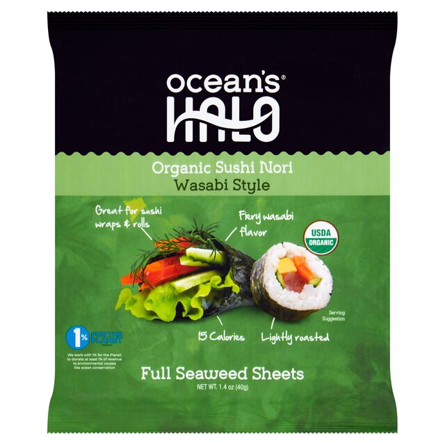 Ocean's Halo Wasabi Sushi Nori 12g