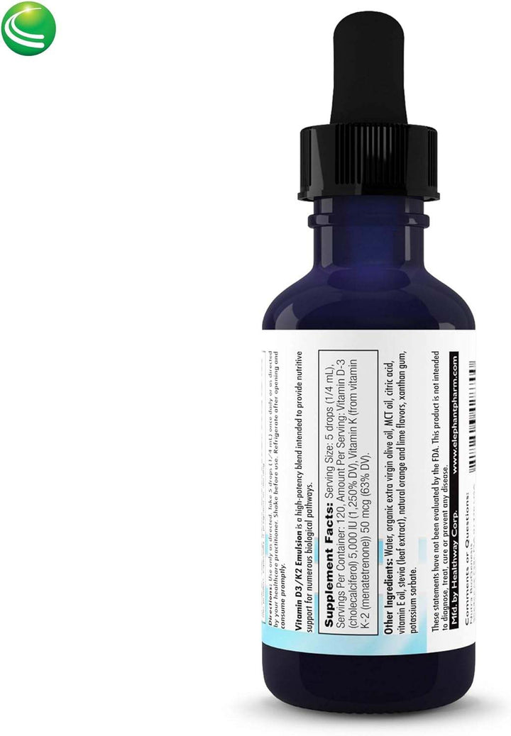 Emulsão de vitamina D3 -k2 1 fl oz - biogênese de nutra