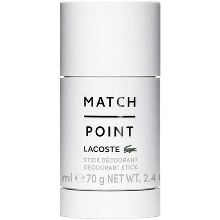 New Lacoste Match Point Deodorant Stick 75ml for Men