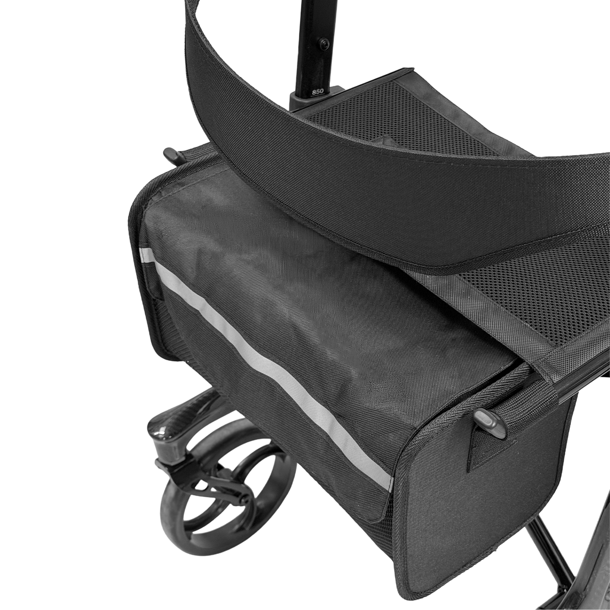 WeCan R-89 Folding Rollator Walker with Seat, Backrest and Storage Bag – image 6