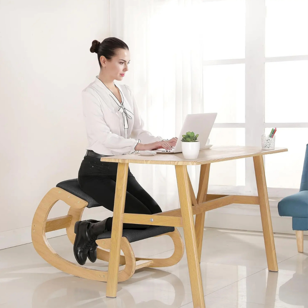 Vértossa Ergonomic Oak Kneeling Chair - Best Chair for Back Posture