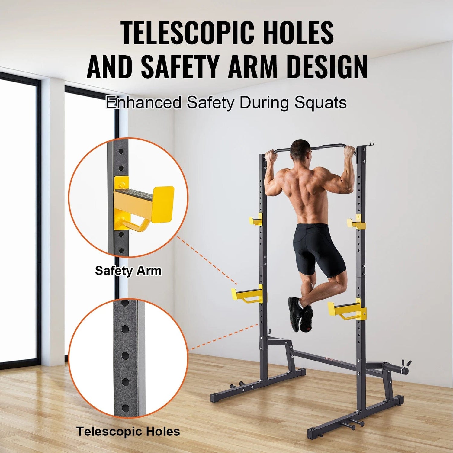 LifeFit Olympic Squat Rack with Functional Trainer – Heavy-Duty Power Cage for Strength Training 800LBS