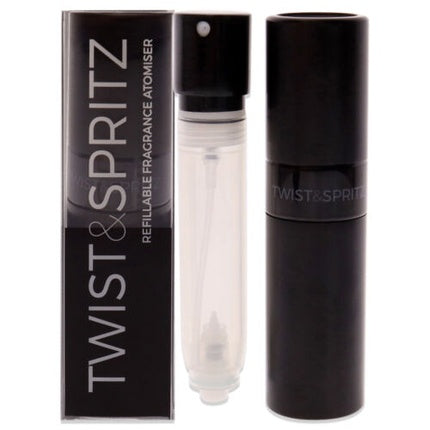 Twist and Spritz Atomiser Black for Women 8ml Refillable Spray