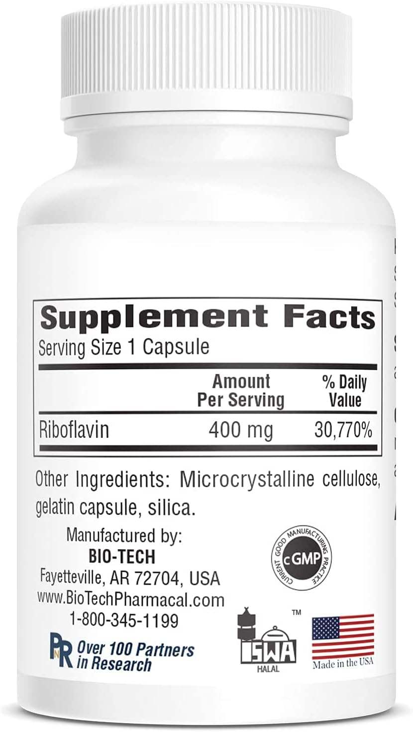 B-vitamiini B-2 400 mg 100 Caps-Bio-Tech