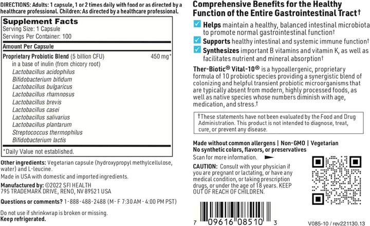 Vital -10 prah, 57G - Klaire Labs (SFI Health)