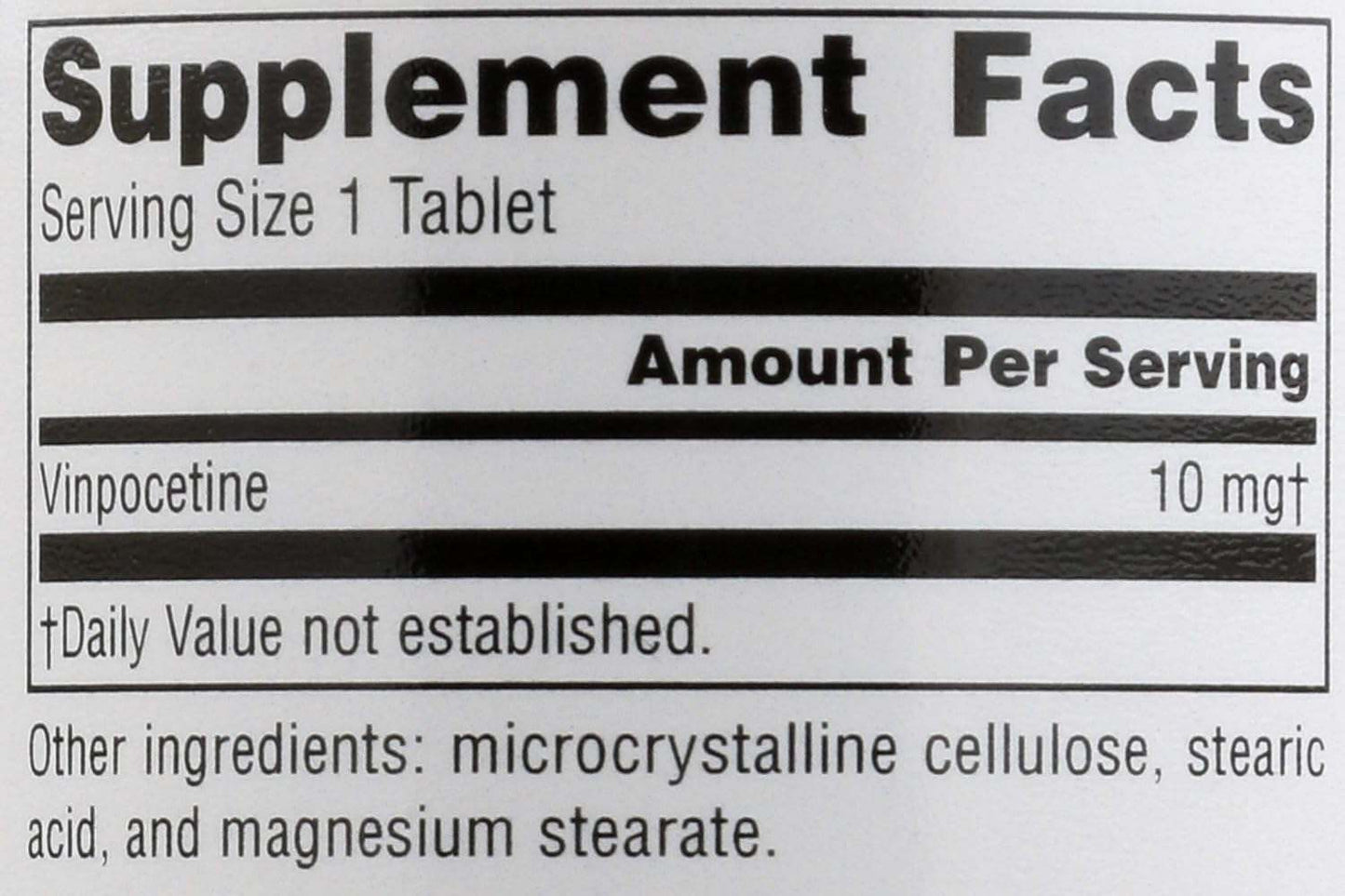 Vinpocetiin (10 mg) - 120 vahelehte - allika looduslikud