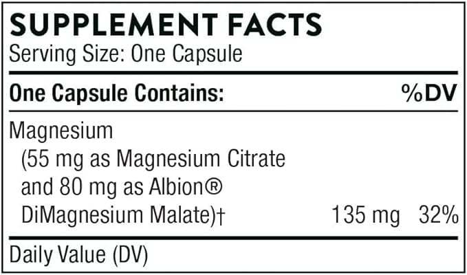 Magnesium sitramaaatti, 90 kasviskorkkia - Thorne Research