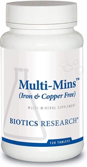 Biotics Research Multi-Mins Eisen- und Kupferfrei – 120 Tabletten – Bild 3