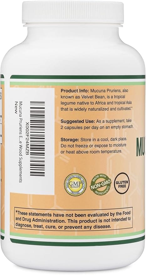 Double Wood Mucuna Pruriens - 210 x 500 mg de capsules