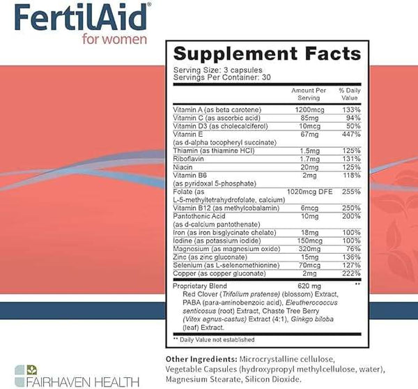 Fertilaid за жени, 90 капсули - Fairhaven Health