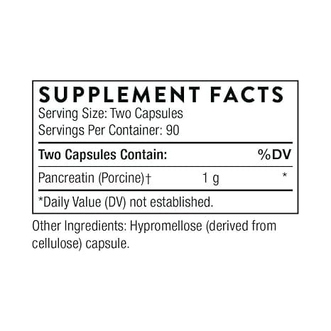 Pancreatic Enzymes (formerly Dipan-9) - 180 Veggie Caps - Thorne