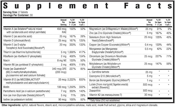 Multivitamina óptima para niños - 60 cápsulas masticables vegetarianas - Buscando salud