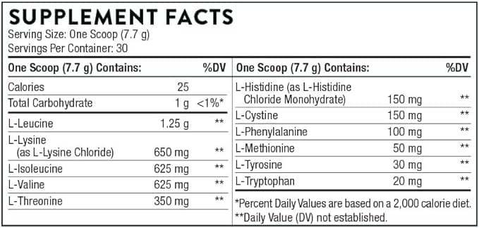 Amino Complex - Lemon - 231g (8.1 oz) - Thorne Research