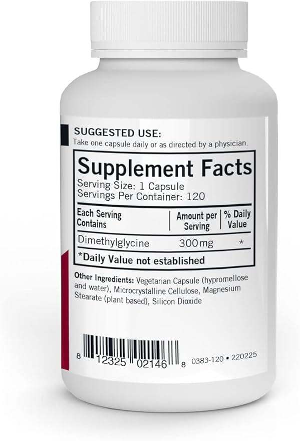 DMG (dimetüülglütsiin) Maksimaalne tugevus 300 mg (120 korki) - hüpoallergeensed - Kirkman Laboratories