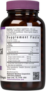 Olio di semi di lino organico, 1000 mg 250 Softgels - Bluebonnet Nutrition