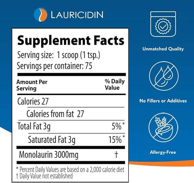 Lauricidina (Monolaurin) - 227G