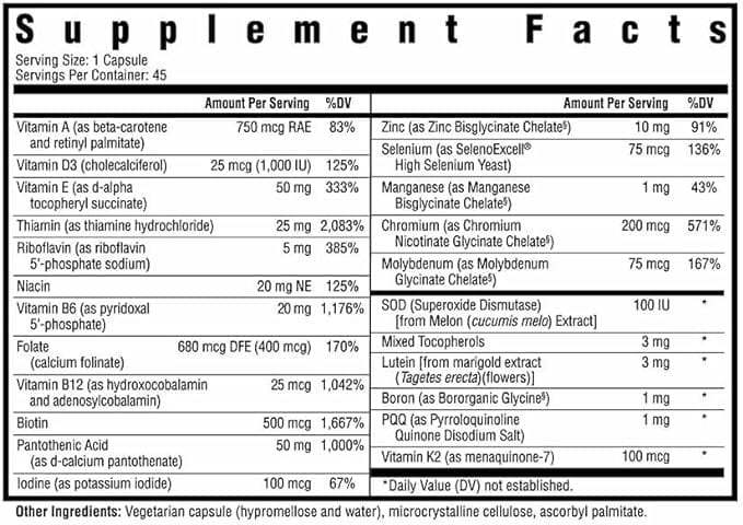 Multivitamin en MF * methylfri * - 45 kapsler - Søger sundhed