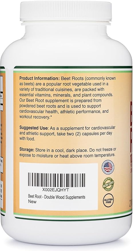 Racine à double betterave en bois - 210 x 500 mg de capsules