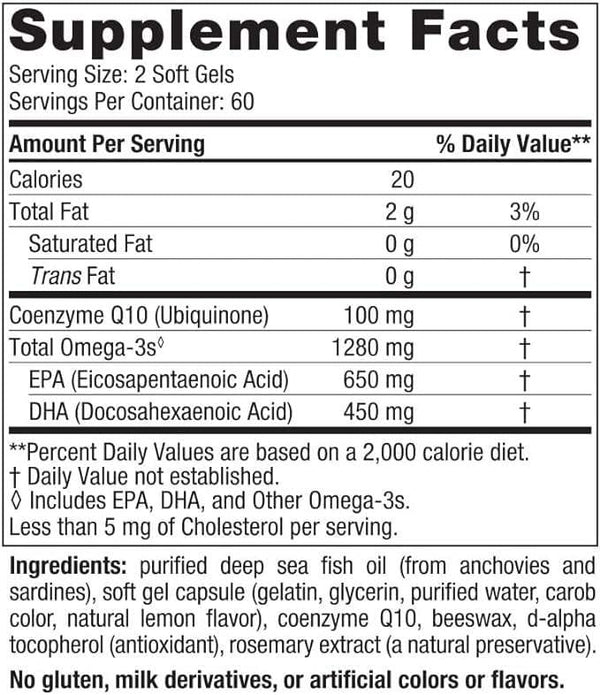 Ultimate Omega + CoQ10 60 Softgele - nordische Naturals