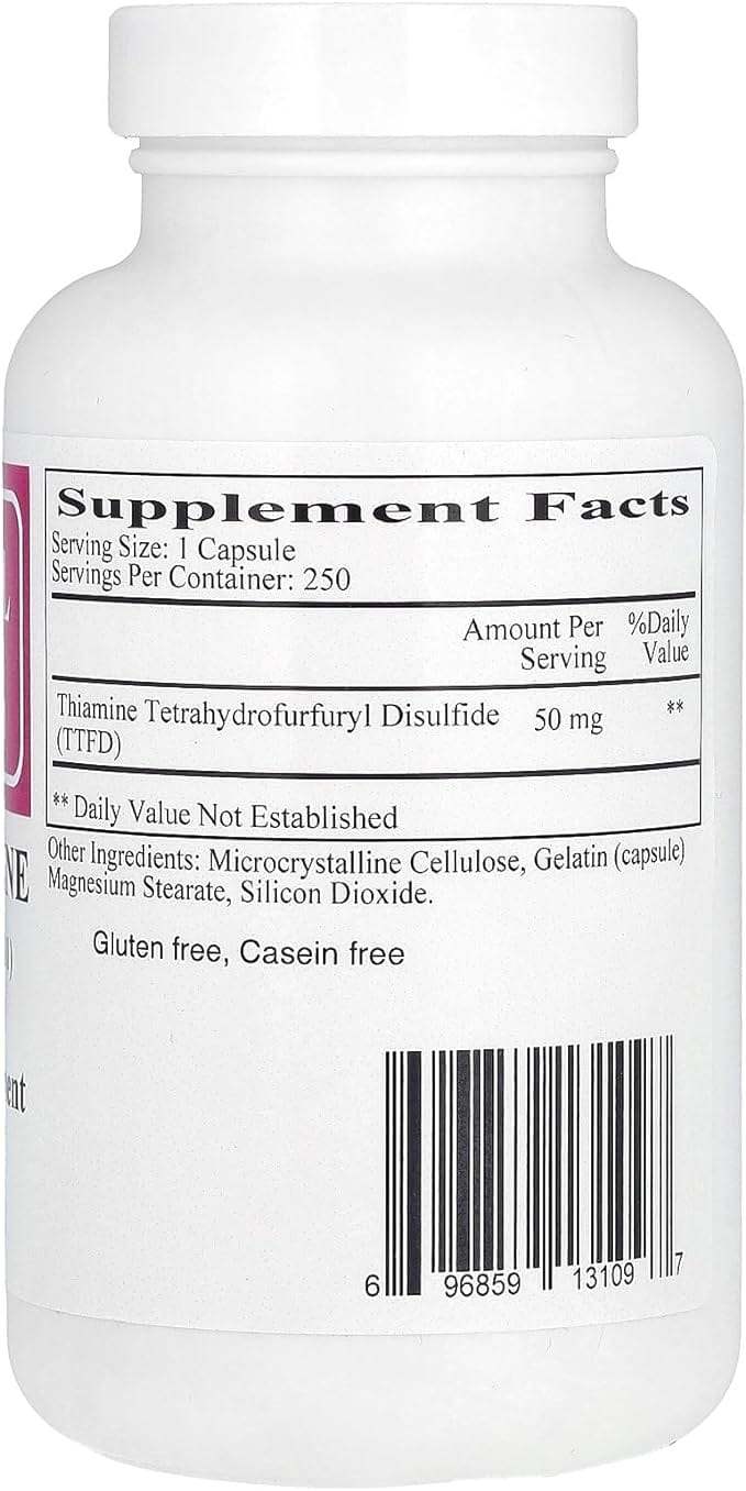 Allithiamine (Vitamin B1) 50 mg 250 caps - Ecological Formulas