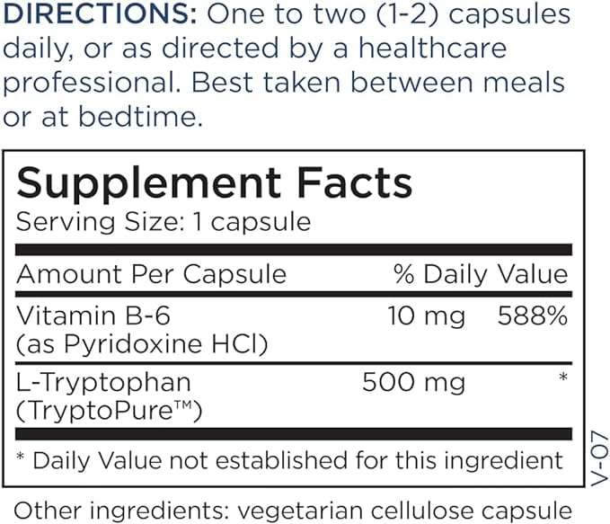 L -Tryptophan (60 Kapseln) - Stoffwechselerhaltung