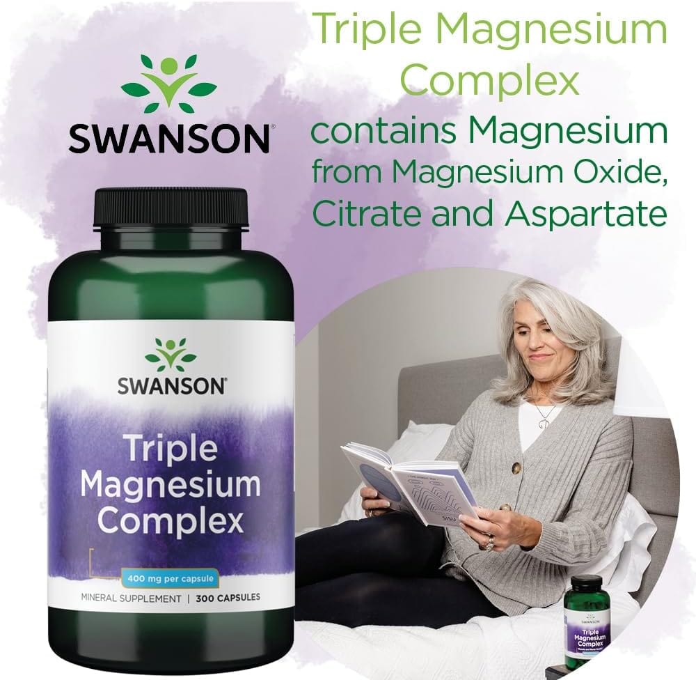 Swanson Triple Magnesium Complex, 400mg - 300 caps