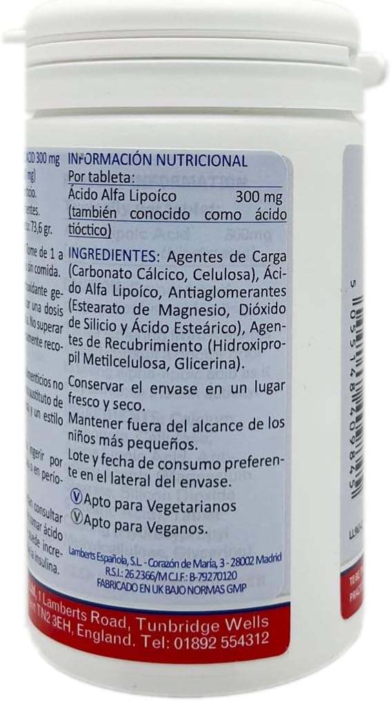 Acid lipoic alfa 300mg 90 file - Lamberts