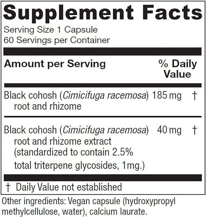 Black Cohosh, 60 Veg Capsules - Vitanica