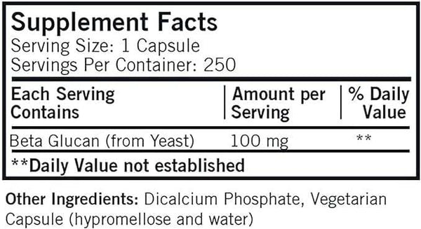 Beta Glucan (1,3/1,6), 250 κάψουλες - Kirkman Labs (υποαλλεργικά)