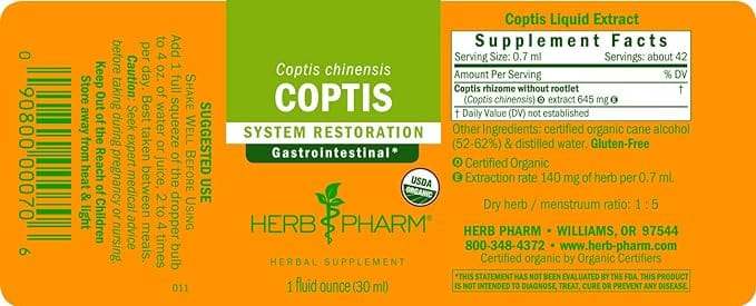 Coptis 1 fl oz - Pharm на билка