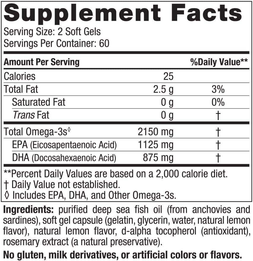 Ultimate Omega 2x (citron) - 120 mjuka geler - nordiska naturaler