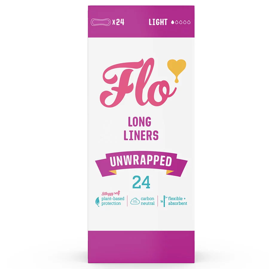 Hier flo Flo Bambus Long Liner Naked Pack (24 Liner - keine Wrapper)