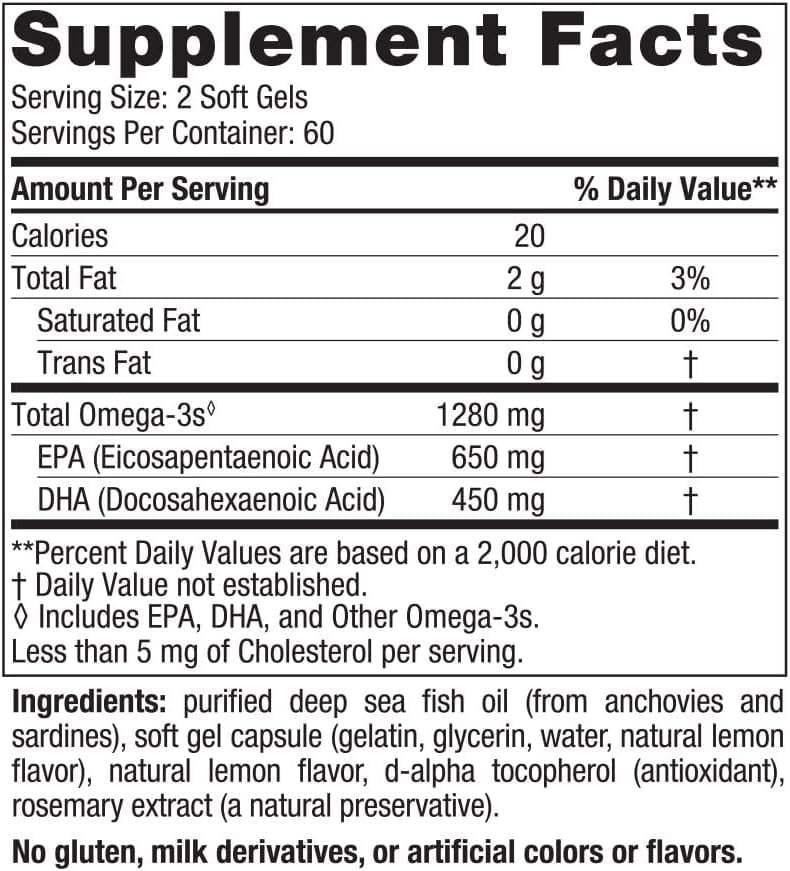 Omega ultime (citron) 180 gels mous - Nordic Naturals