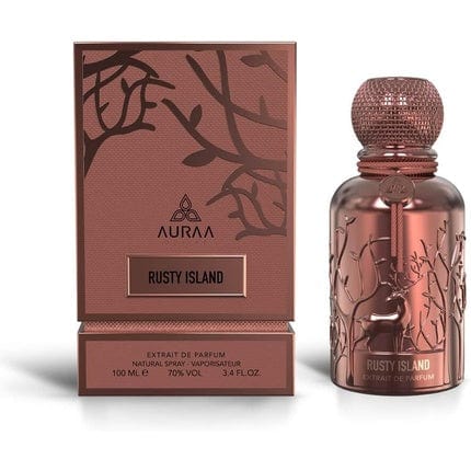 Rusty Island Extrait Perfume 100ml by Auraa Desire Strong Leather Wood Scent for Men and Women