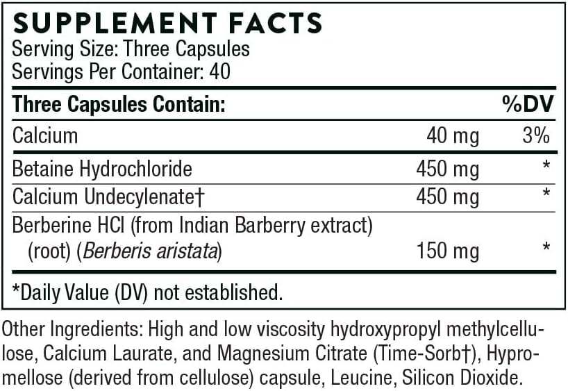 UNDECYN -120 VEGGIE CAPS - Thorne Research