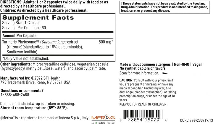 Kurkumauute, 120 kapselia - Klaire Labs (SFI Health)