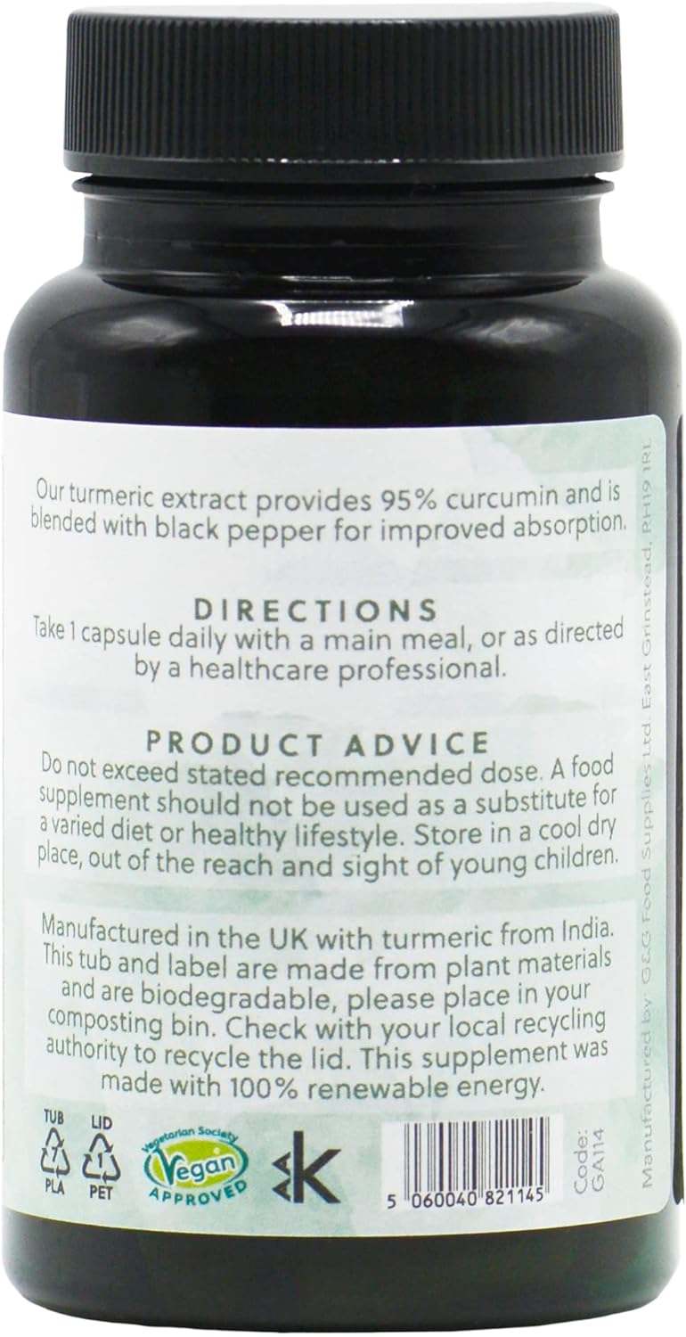 Turmeric & Curcumin - 60 κάψουλες - G & G βιταμίνες