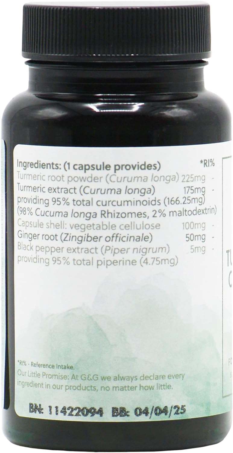 Turmeric & Curcumin - 60 κάψουλες - G & G βιταμίνες