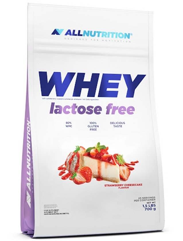 Allnutrition Whey Lactose Free, Strawberry Cheesecake - 700 grams