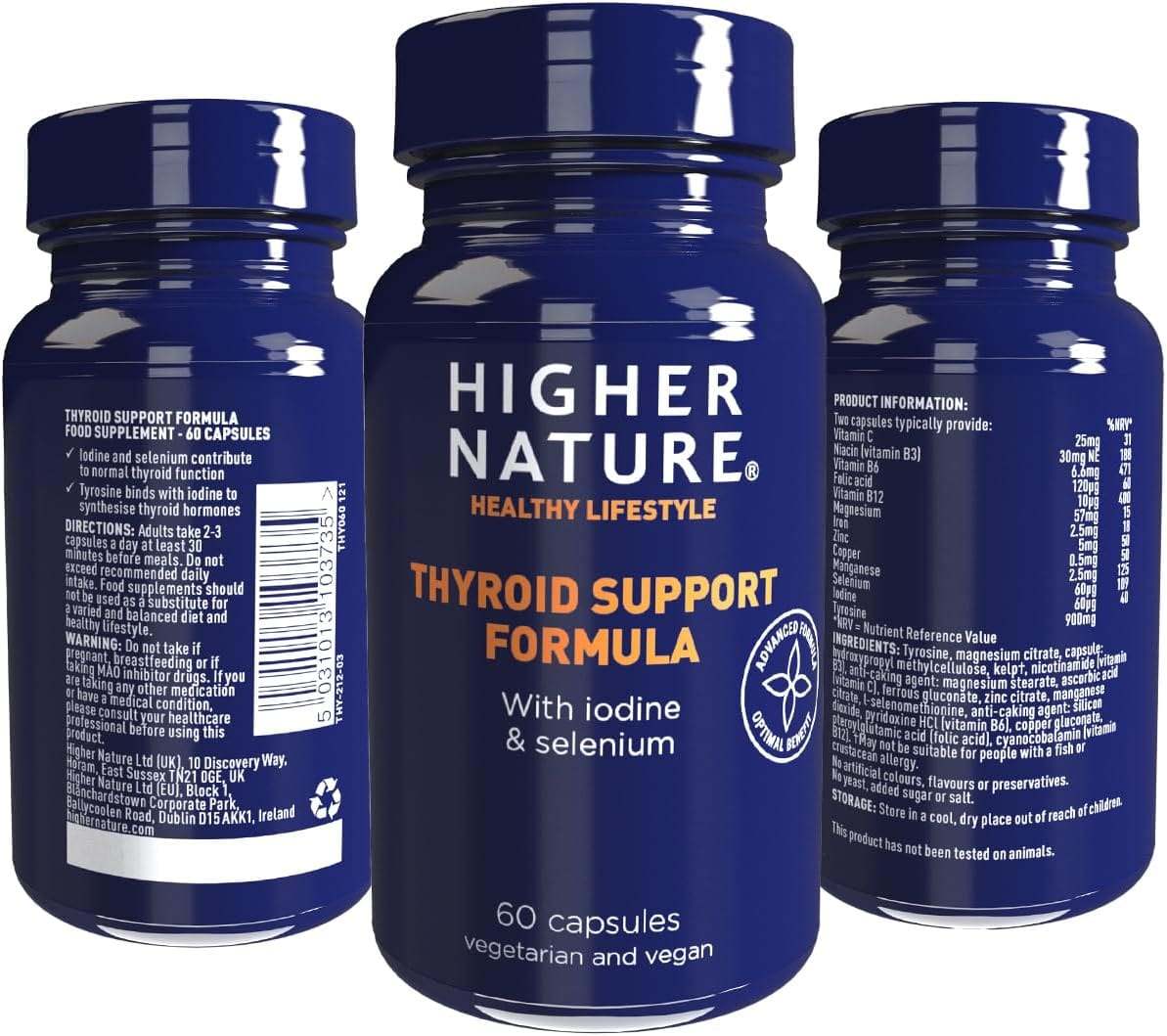 Thyroid Support Formula, 60 Capsules - Higher Nature