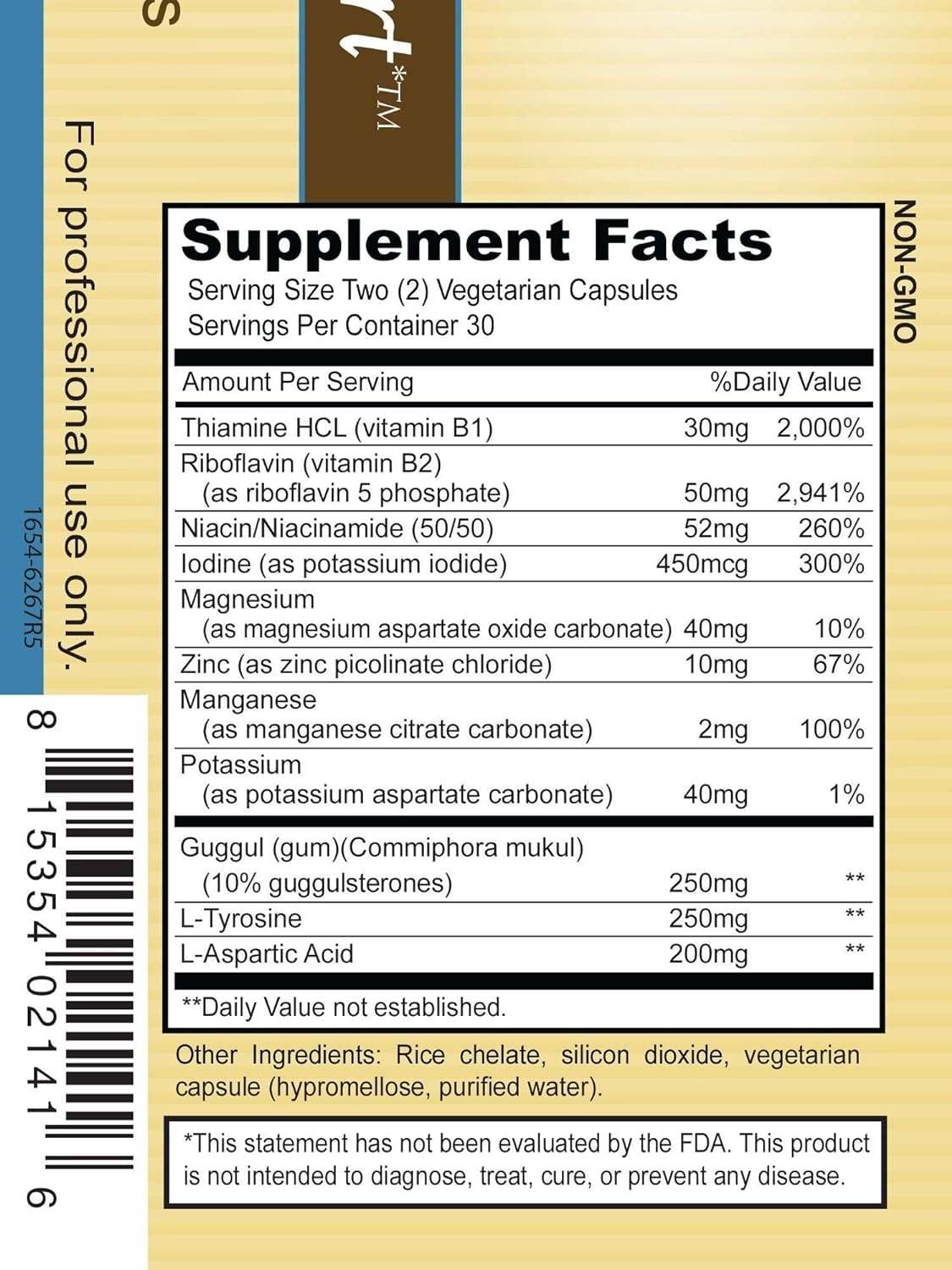 Sköldkörtel 300 mg, 120 kapslar - Prioritet en vitaminer