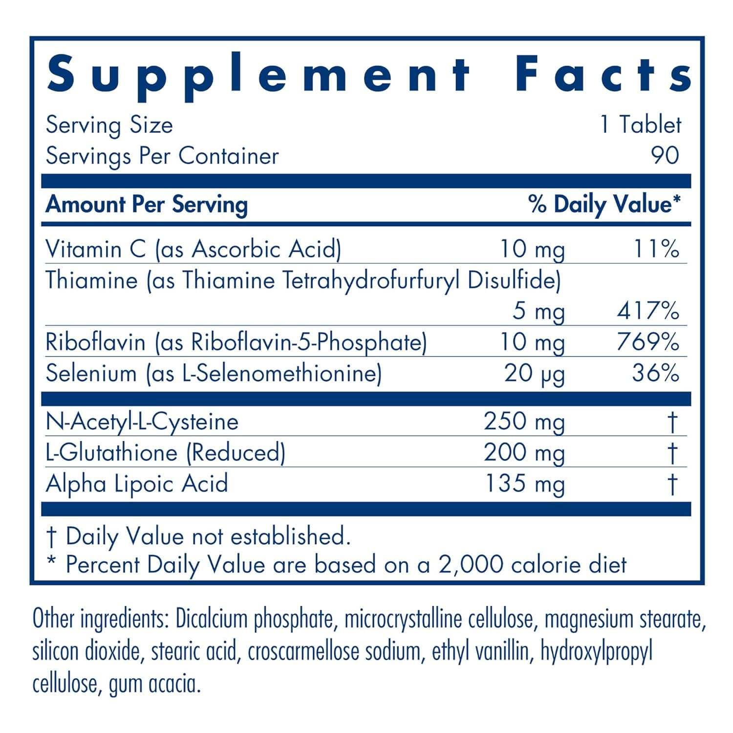 Tiodox Glutathione Complex - 90 tabletter - Allergiforskningsgrupp